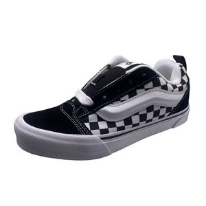 NEW Vans Knu Skool Checkerboard Black White Puffy Skate Shoes Kids 4  90s Retro